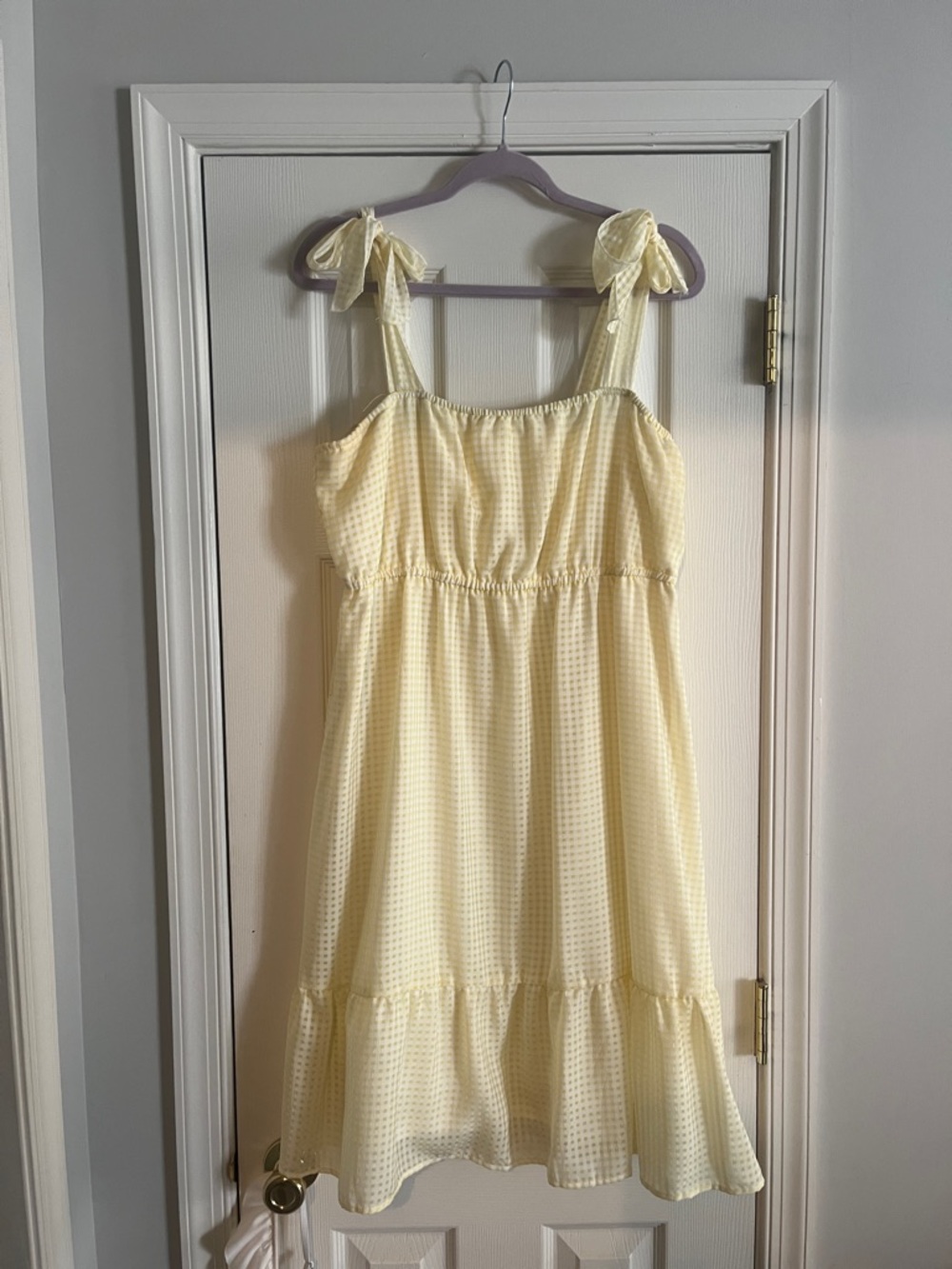 Light Yellow Tie-Strap Sundress